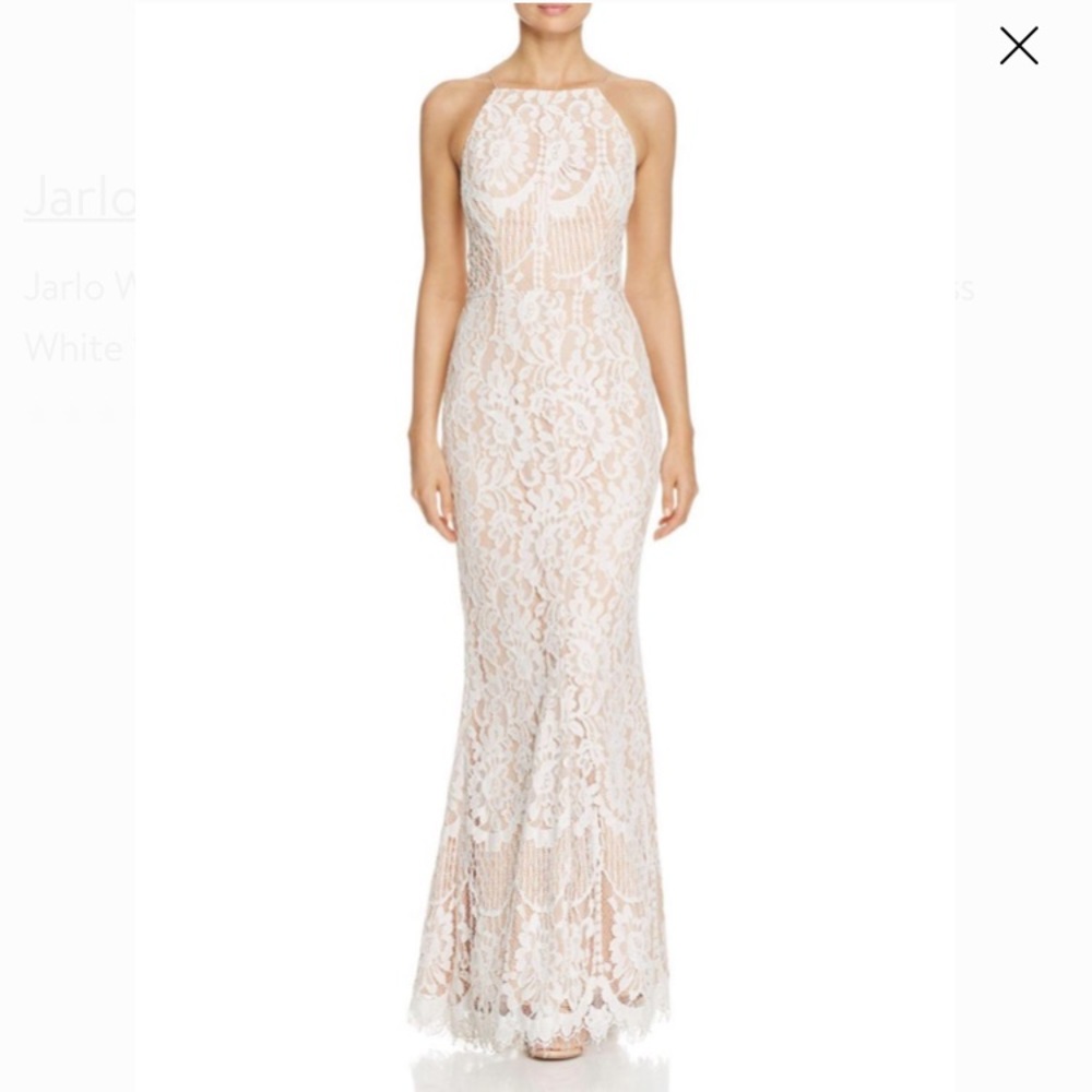 NWT Jarlo High Neck Lace Gown